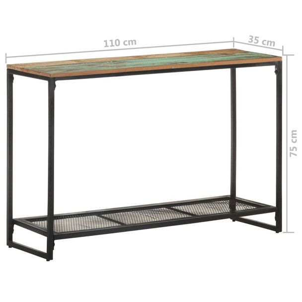 Konzolni stol 110 x 35 x 75 cm od masivnog obnovljenog drva
