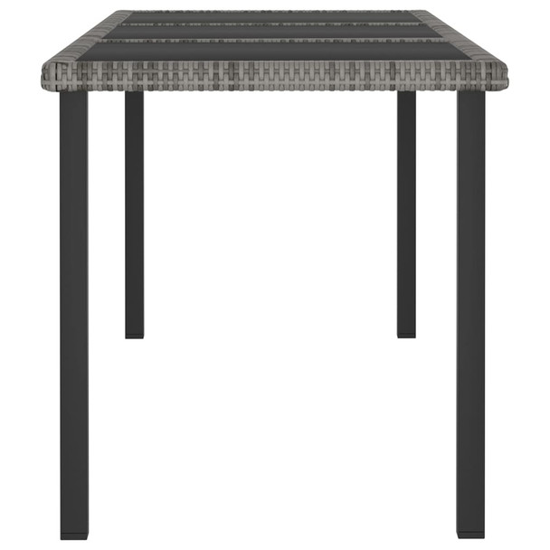 Vrtni blagovaonski stol sivi 180 x 70 x 73 cm od poliratana