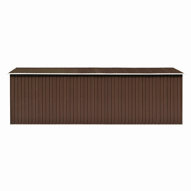 Vrtna kućica 257 x 580 x 181 cm metalna smeđa