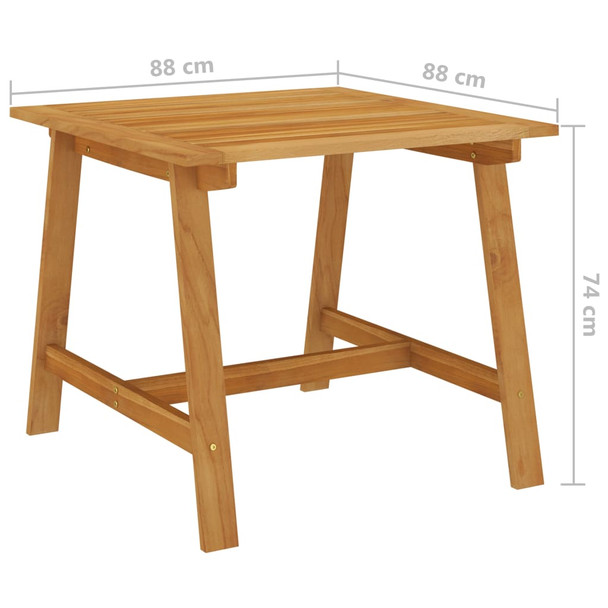 Vrtni blagovaonski stol 88x88x74 cm od masivnog drva bagrema