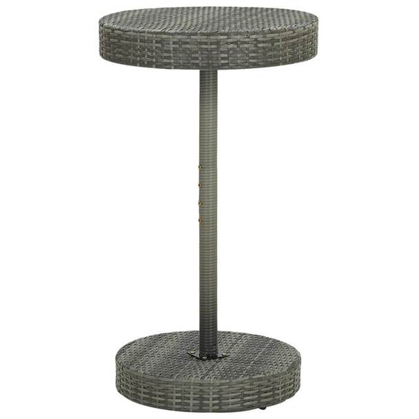 Vrtni stol sivi 60,5 x 106 cm od poliratana