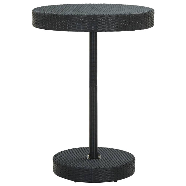 Vrtni stol crni 75,5 x 106 cm od poliratana
