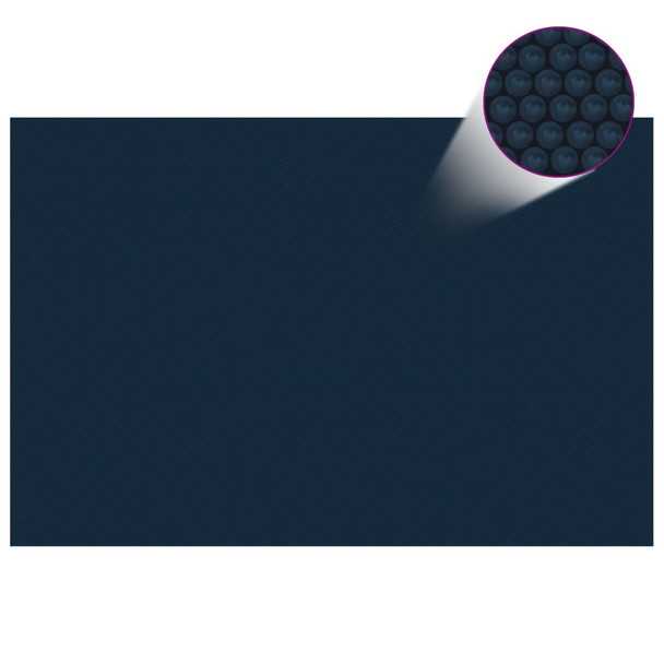 Plutajući PE solarni pokrov za bazen 300 x 200 cm crno-plavi