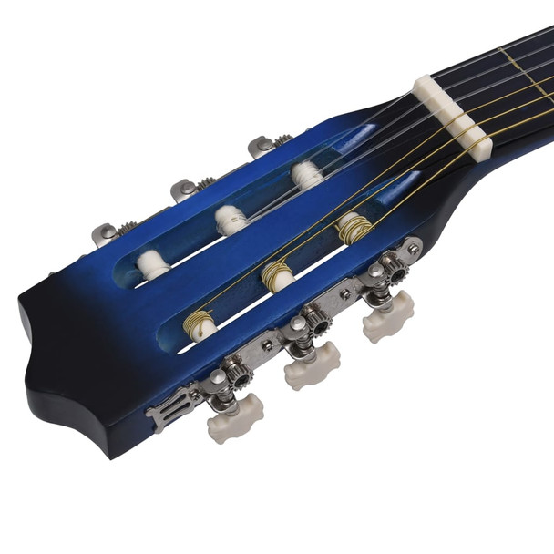 Klasična gitara Western s prorezom i 6 žica plava 38 "