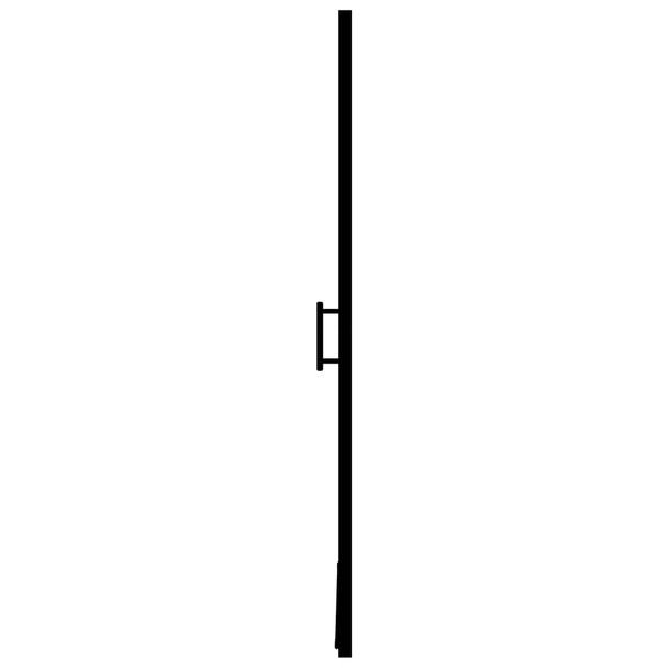 Vrata za tuš od kaljenog stakla 81 x 195 cm crna