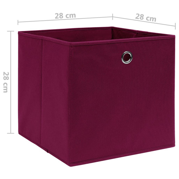Kutije za pohranu od netkane tkanine 10 kom 28x28x28 cm crvene