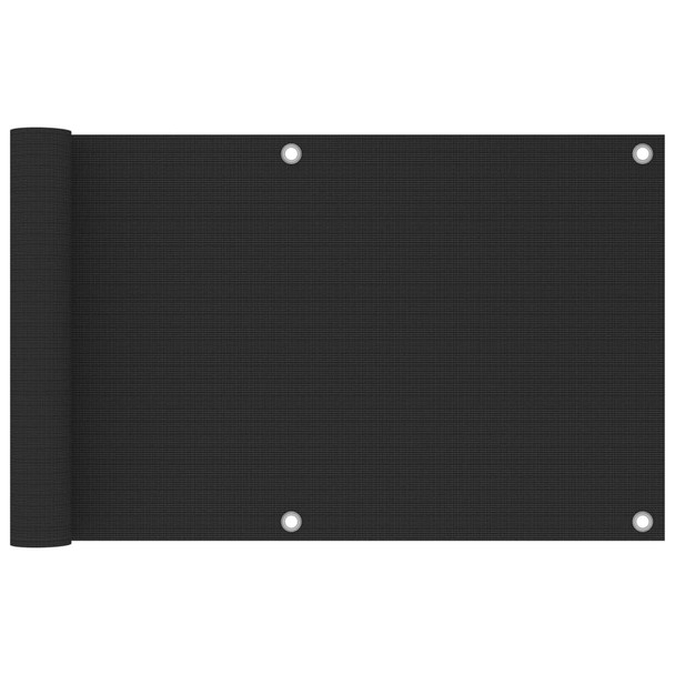 Balkonski zastor HDPE 75 x 500 cm antracit