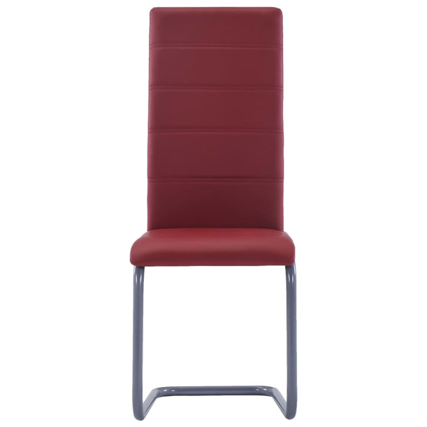 Konzolne blagovaonske stolice od umjetne koÃ…Â¾e 2 kom crvene