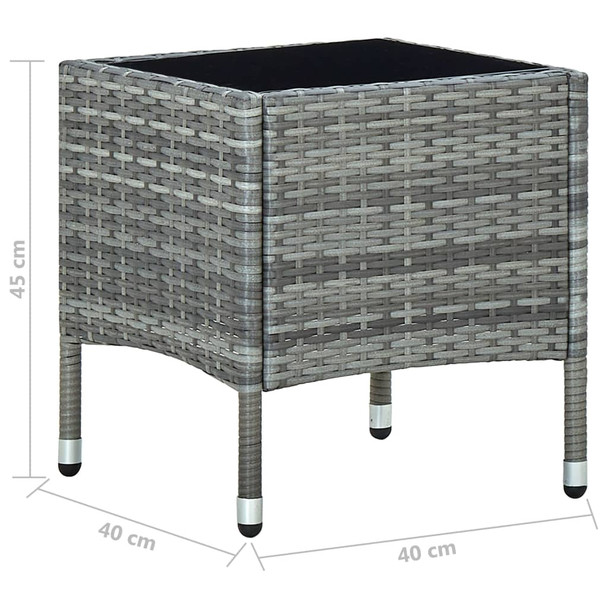 Vrtni stol sivi 40 x 40 x 45 cm od poliratana