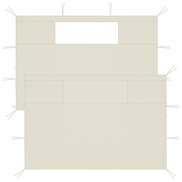 Bočni zidovi za sjenicu s prozorima 2 kom krem (315306)