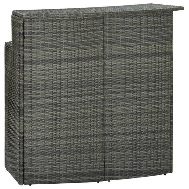 Vrtni barski stol sivi 120 x 55 x 110 cm od poliratana