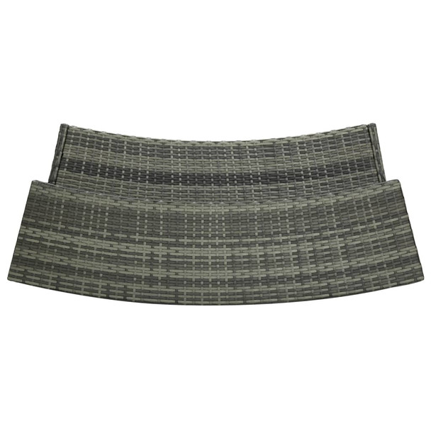 Vrtni barski stol sivi 120 x 55 x 110 cm od poliratana