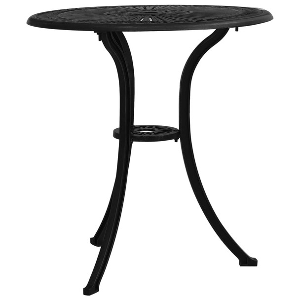 Vrtni stol crni 62 x 62 x 65 cm od lijevanog aluminija