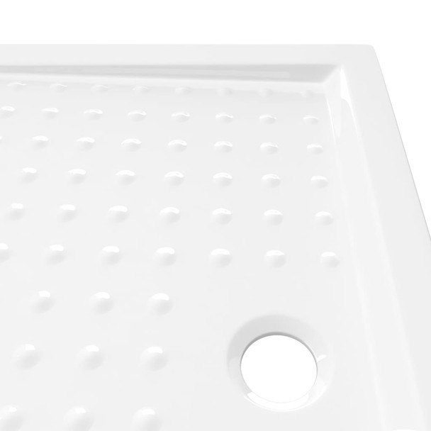 Podloga za tuširanje s točkicama bijela 90 x 70 x 4 cm ABS