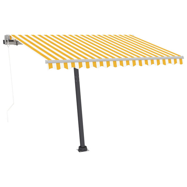 Automatska tenda sa senzorom LED 300 x 250 cm žuto-bijela