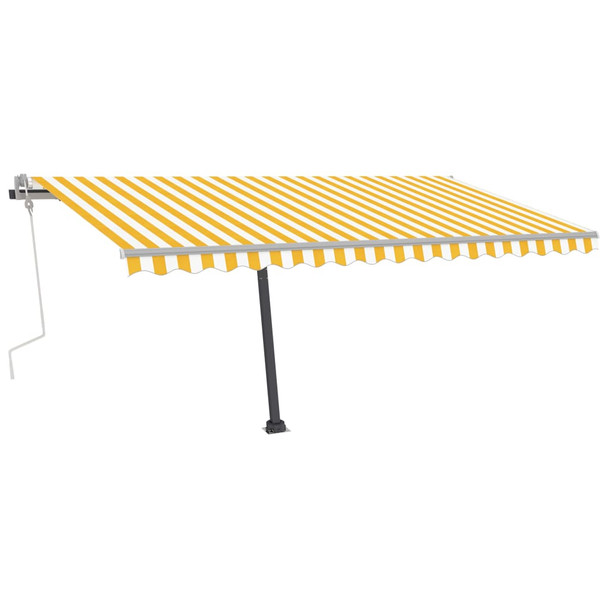 Tenda na ručno uvlačenje s LED svjetlima 400x350 cm žuto-bijela