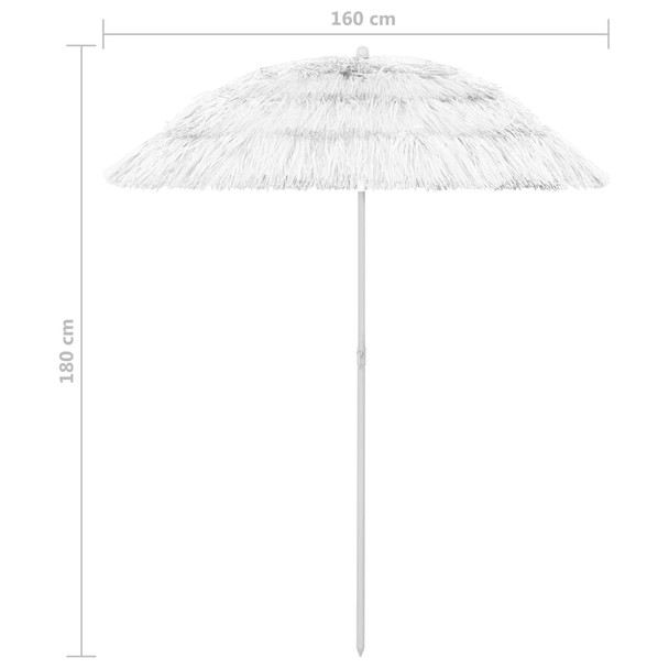 Suncobran za plažu Hawaii bijeli 180 cm