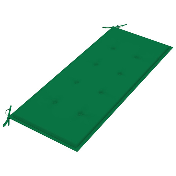 Klupa Batavia sa zelenim jastukom 120 cm od masivne tikovine