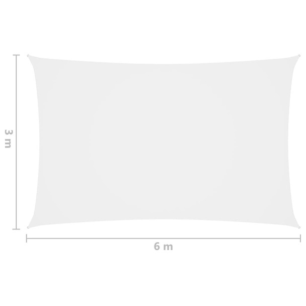Jedro protiv sunca od tkanine Oxford pravokutno 3 x 6 m bijelo