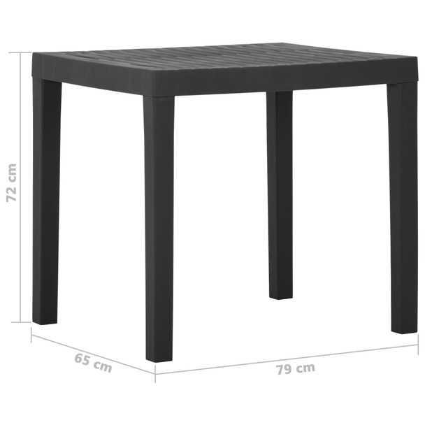 Vrtni stol sivi 79 x 65 x 72 cm plastični