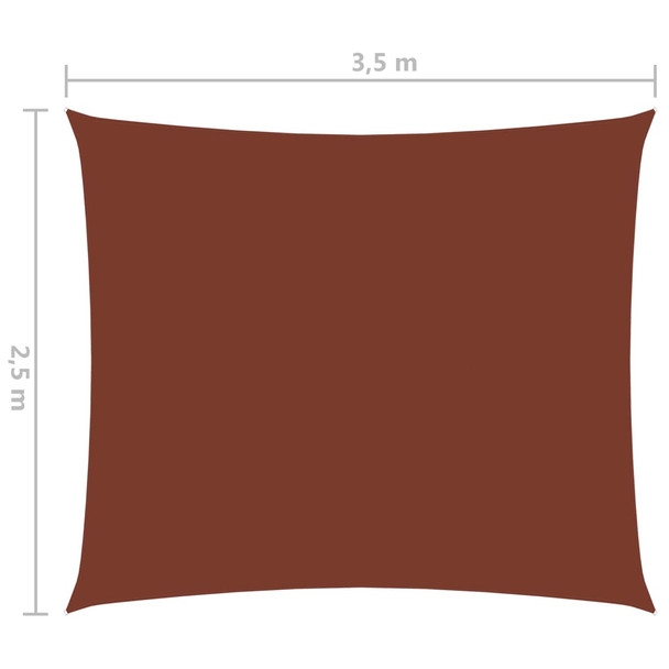 Jedro protiv sunca od tkanine pravokutno 2,5 x 3,5 m terakota