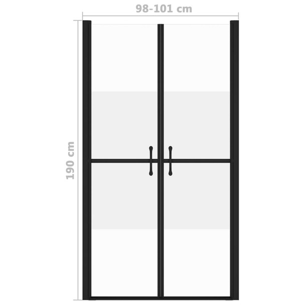 Vrata za tuš-kabinu napola matirana ESG (98 - 101) x 190 cm