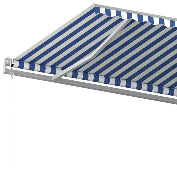 Samostojeća tenda na ručno uvlačenje 500 x 350 cm plavo-bijela