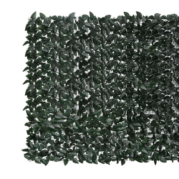 Balkonski zastor s tamnozelenim lišćem 400 x 150 cm