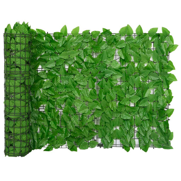 Balkonski zastor sa zelenim lišćem 400 x 75 cm