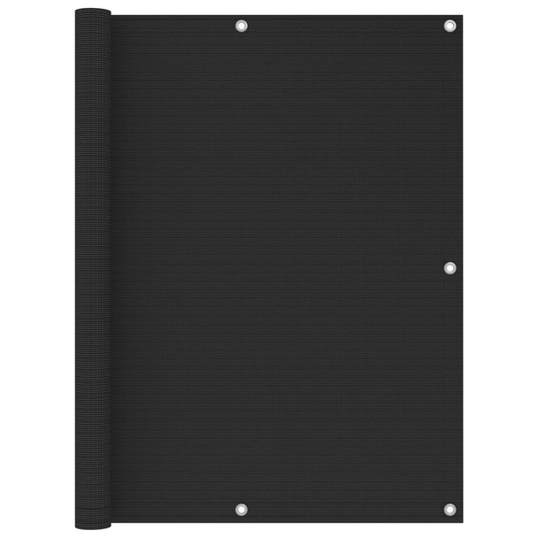 Balkonski zastor antracit 120 x 400 cm HDPE