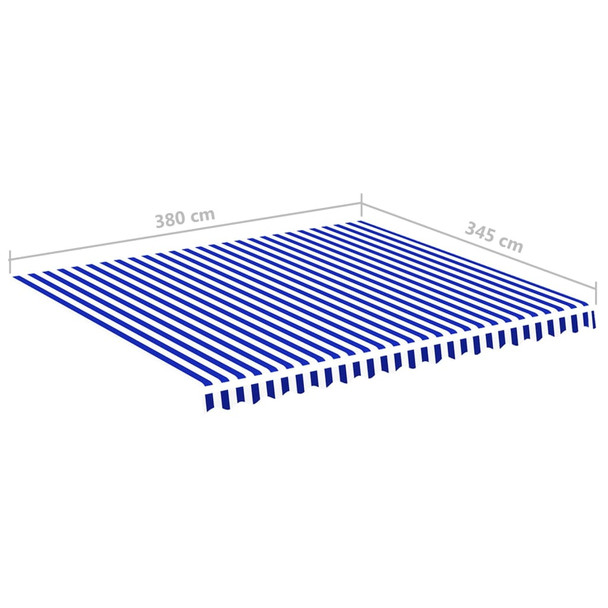 Zamjenska tkanina za tendu plavo-bijela 4 x 3,5 m