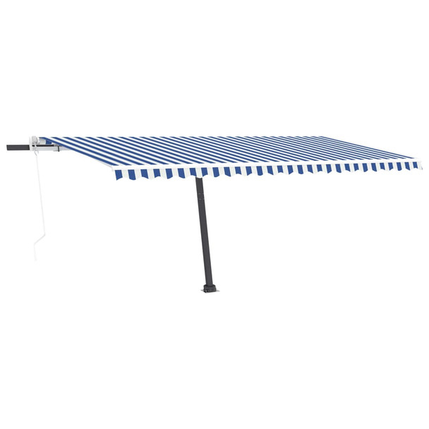 Samostojeća automatska tenda 500 x 300 cm plavo-bijela