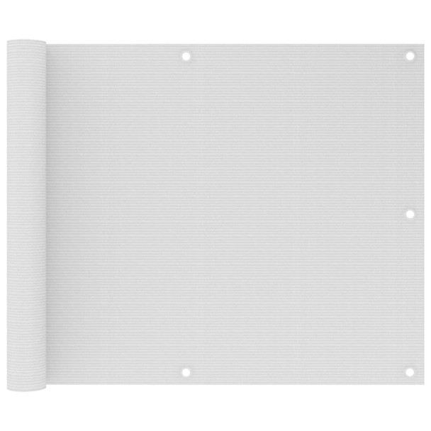 Balkonski zastor bijeli 75 x 300 cm HDPE