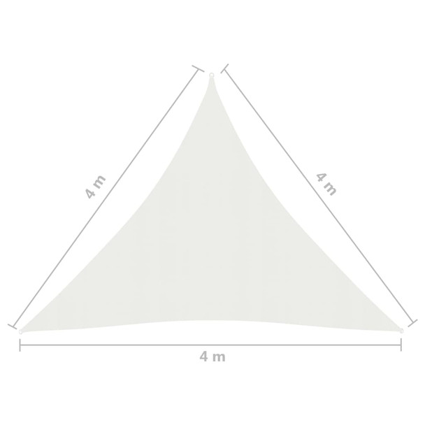 Jedro za zaštitu od sunca 160 g/m² bijelo 4 x 4 x 4 m HDPE