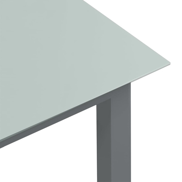 Vrtni stol svjetlosivi 150 x 90 x 74 cm od aluminija i stakla