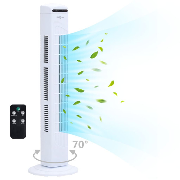 Stupni ventilator: daljinski upravljač, tajmer Φ24x80 cm bijeli