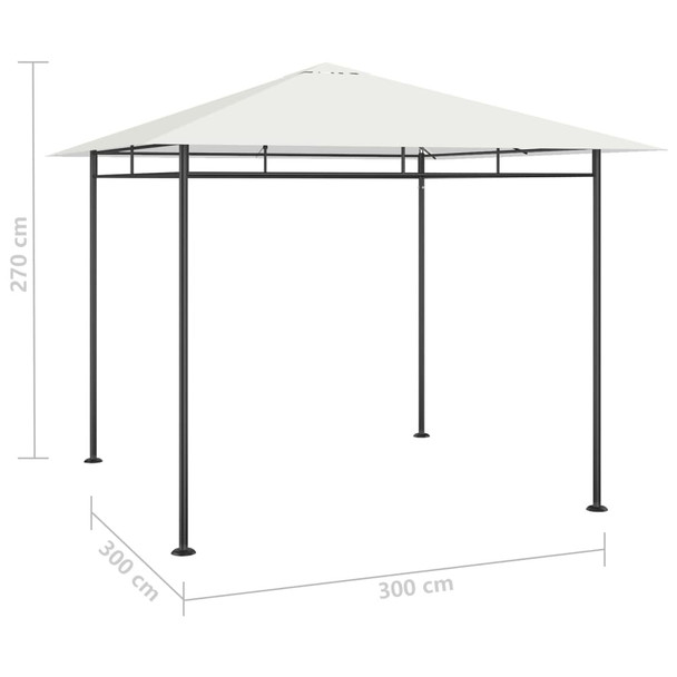 Sjenica 3 x 3 x 2,7 m krem 180 g/m²