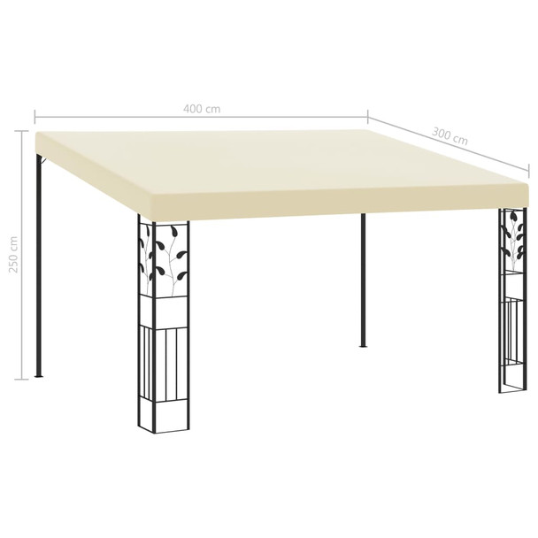 Zidna sjenica 4 x 3 x 2,5 m krem