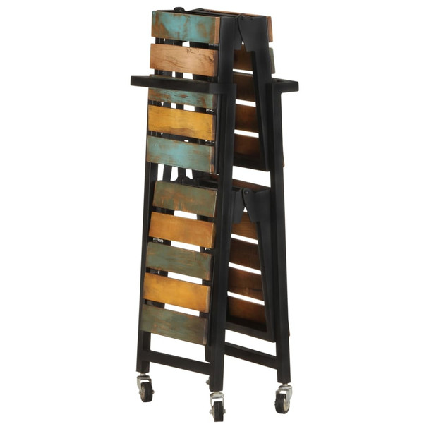 Kuhinjska kolica 87x 36 x 81 cm od masivnog obnovljenog drva