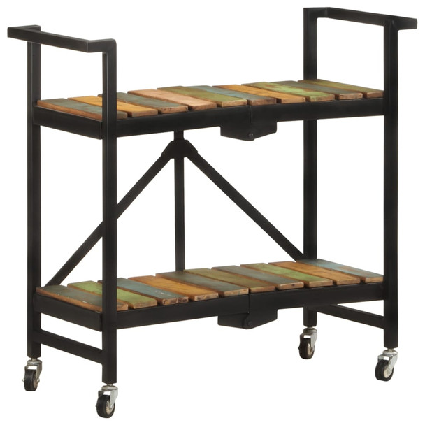 Kuhinjska kolica 87x 36 x 81 cm od masivnog obnovljenog drva