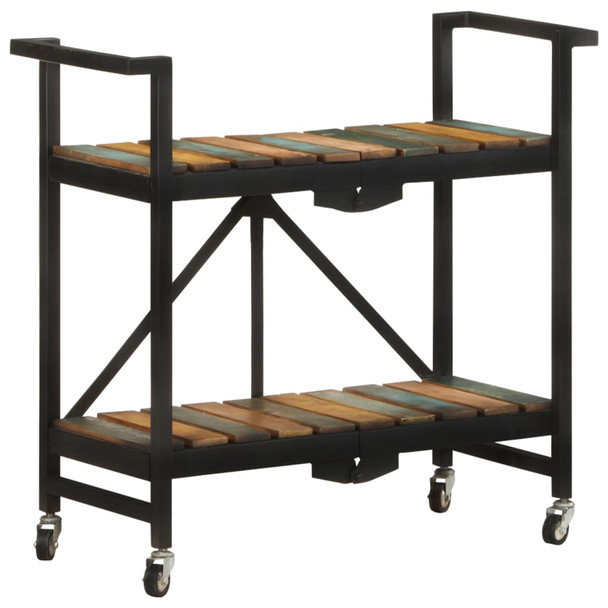 Kuhinjska kolica 87x 36 x 81 cm od masivnog obnovljenog drva