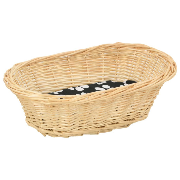 3-dijelni set košare za mačke s jastucima 47x34x60 cm prirodna vrba