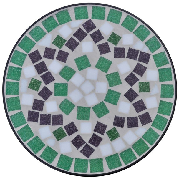 Bočni stol uzorkom mozaika, zelene i bijele boje