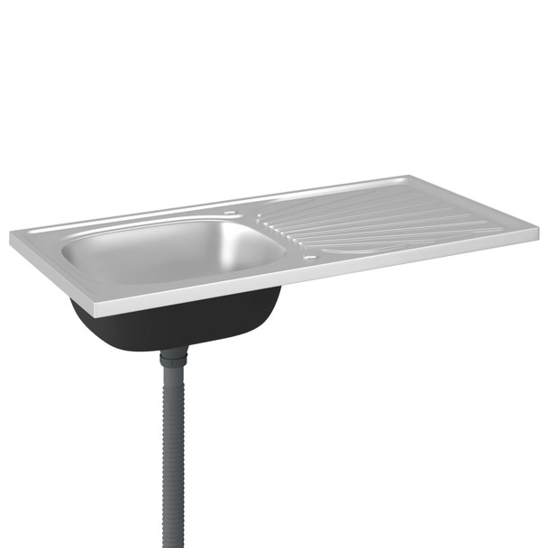 Kuhinjski sudoper srebrni 1000x500x155 mm od nehrđajućeg čelika