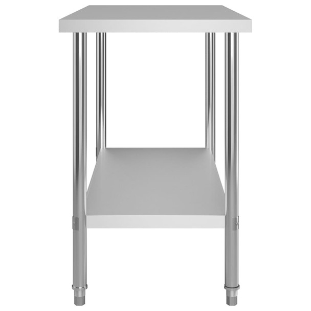 Kuhinjski radni stol s policama 120x60x150 cm nehrđajući čelik