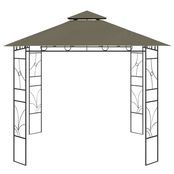 Sjenica 3 x 3 x 2,7 m smeđe-siva 160 g/m²