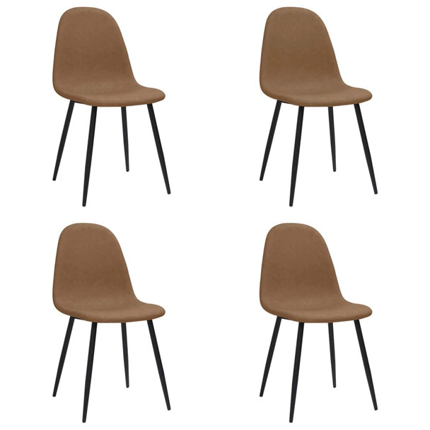 Blagovaonske stolice 4 kom 45x54,5x87cm tamnosmeđe umjetna koža