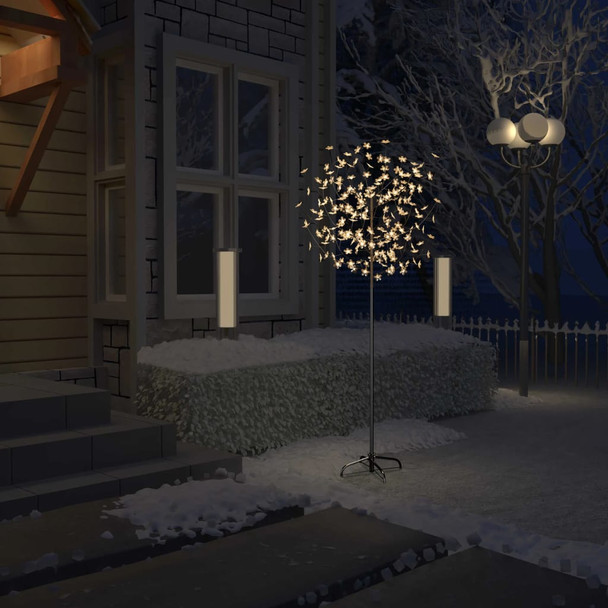 Božićno drvce s 200 LED žarulja toplo bijelo svjetlo 180 cm