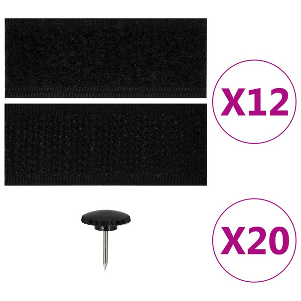 Zastori protiv insekata 2 kom s magnetima 230 x 160 cm crni