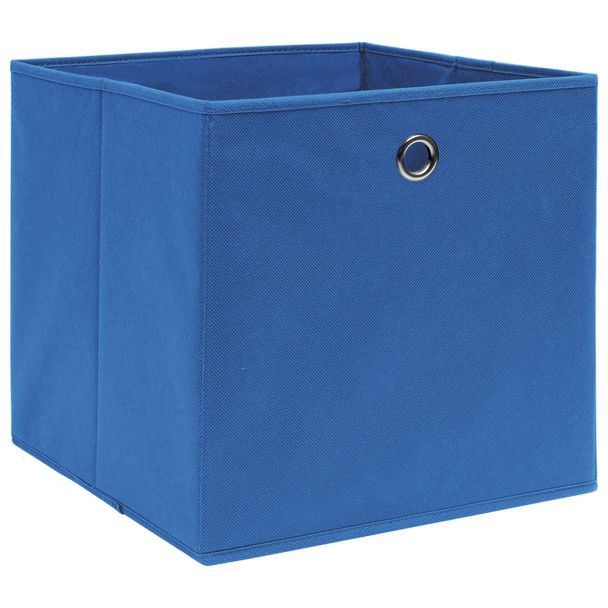 Kutije za pohranu 10 kom plave 32 x 32 x 32 cm od tkanine